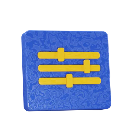 Slider Settings  3D Icon