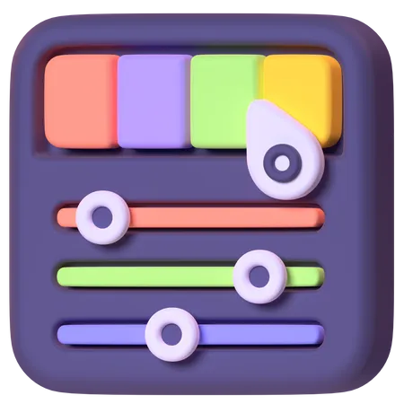 Slides coloridos  3D Icon