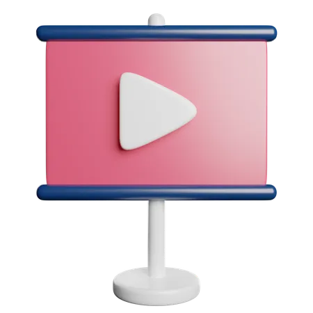 Slideshow Content Media 3D Icon