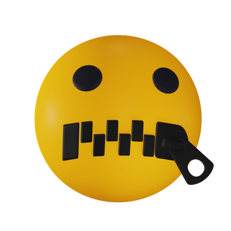 Slient Emoji 3D Icon