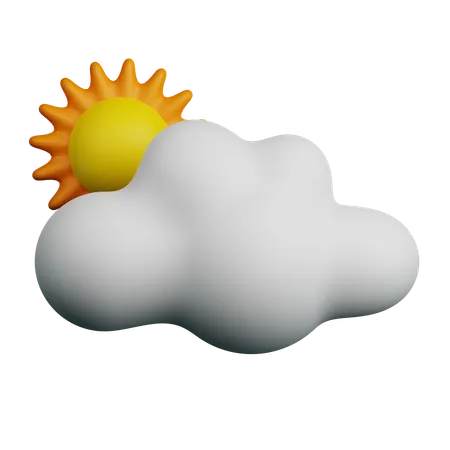 Slightly Cloudy  3D Icon