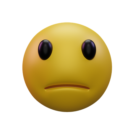 Slightly Frowning 3D Icon