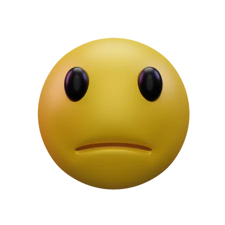 Slightly Frowning  3D Icon