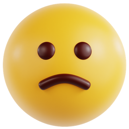 Slightly Frowning Face  3D Icon