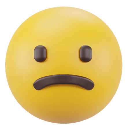 Slightly Frowning Face  3D Icon