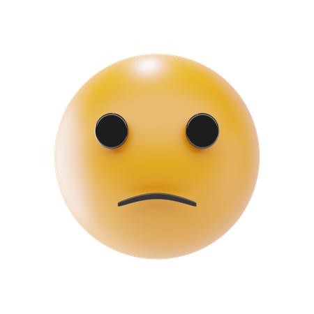 Slightly Frowning Face Emoji  3D Icon