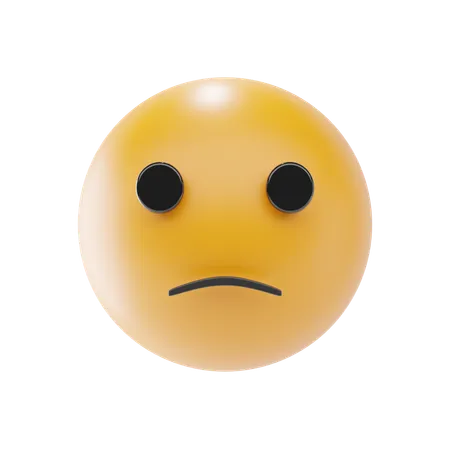 Slightly Frowning Face Emoji  3D Icon