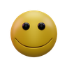 3ds of slightly smiling face emoji