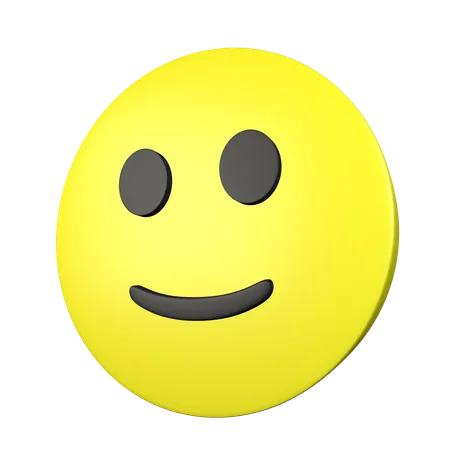 Slightly Smiling Face  3D Icon