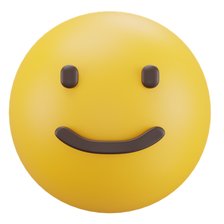 Slightly Smiling Face  3D Icon
