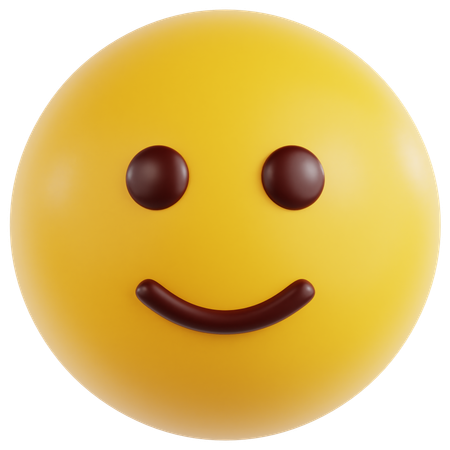 Slightly Smiling Face  3D Icon