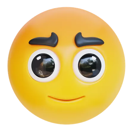 Slightly Smiling Face  3D Icon