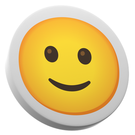 Slightly Smiling Face  3D Icon