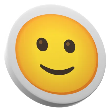 Slightly Smiling Face  3D Icon