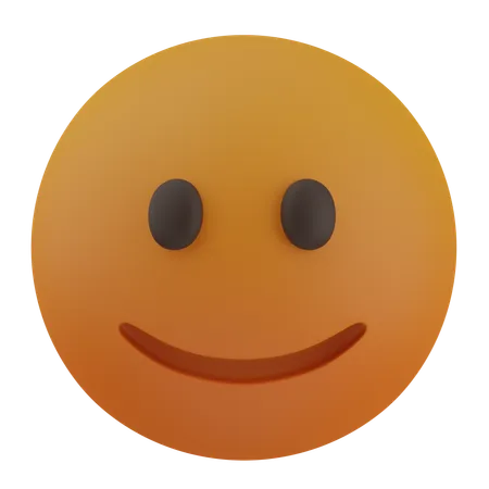 Slightly Smiling Face  3D Icon