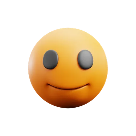 Slightly Smiling Face  3D Icon