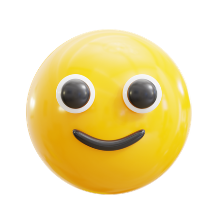 Slightly Smiling Face  3D Icon