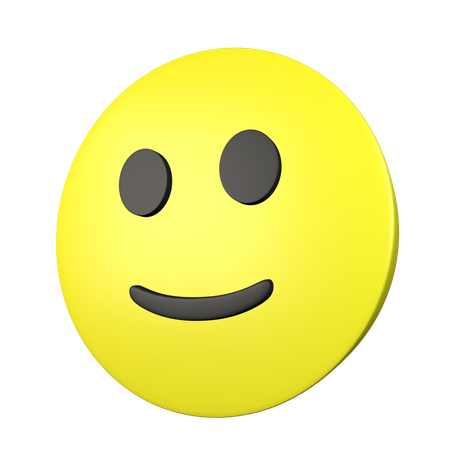 Slightly Smiling Face  3D Icon