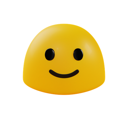 Slightly Smiling Face  3D Icon