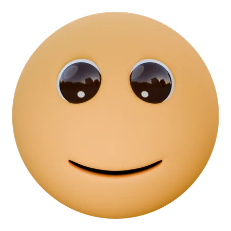 Slightly Smiling Face  3D Icon