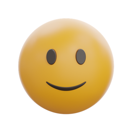 Slightly Smiling Face  3D Icon