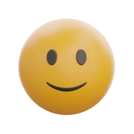 Slightly Smiling Face  3D Icon