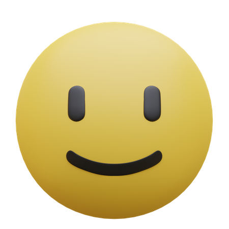 Slightly Smiling Face  3D Icon