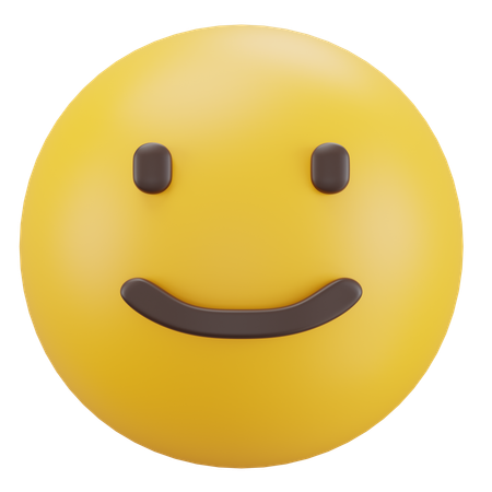 Slightly Smiling Face  3D Icon