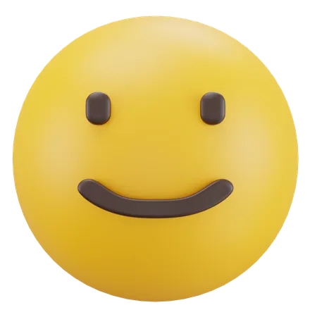 Slightly Smiling Face  3D Icon