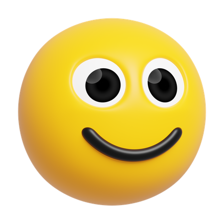 Slightly Smiling Face Emoji  3D Icon