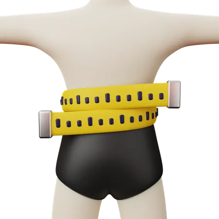 Slim Body Measurement 3 D Illustration 3D Icon