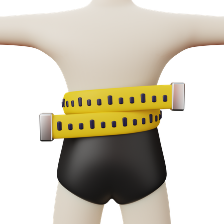 Slim Body Measurement  3D Icon