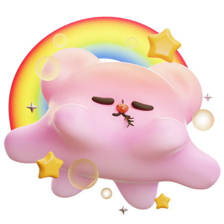 Slime Bear With Rainbow  3D Icon