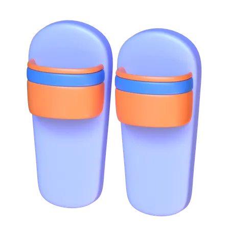 Slippers 3 D Resort Icon 3D Icon
