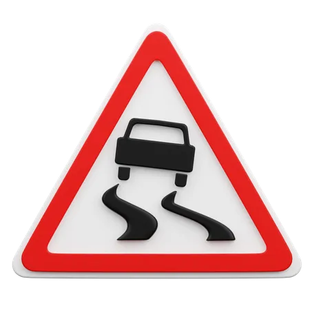 Slippery Road  3D Icon