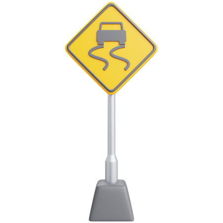 Slippery Road  3D Icon