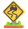 Slippery Road Sign