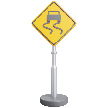 Slippery When Wet Sign  3D Icon