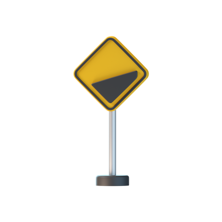 Slope Sign  3D Icon