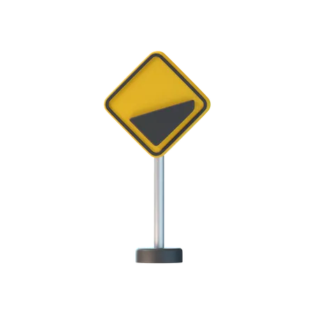 Slope Sign  3D Icon