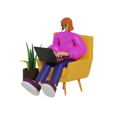 Slouching Toward Success, The Art of Working from Your Sofa  3D Icon