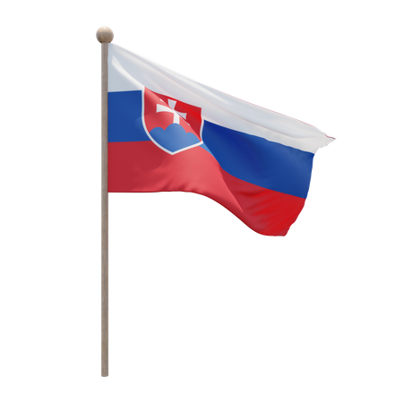 Slovakia Flagpole  3D Flag