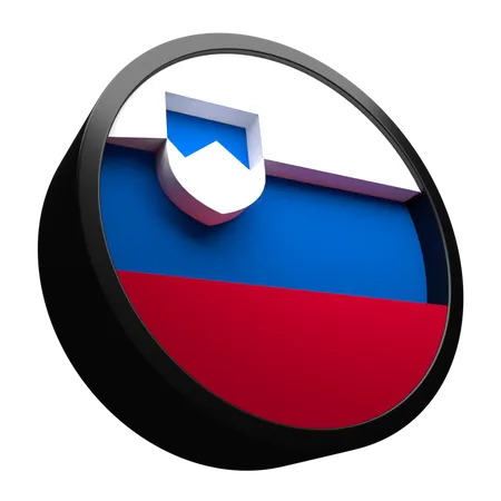 Slovenia Flag Icon With 3 D 3D Flag