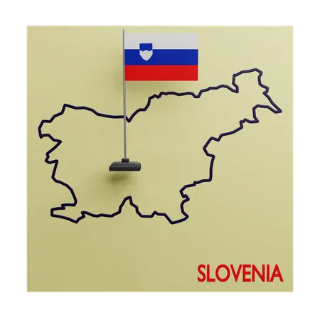 Slovenia Map  3D Icon