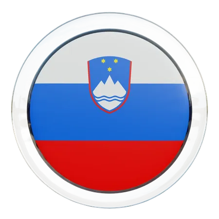 Slovenia Round Flag  3D Icon