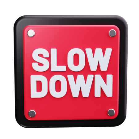 Slow down  3D Icon