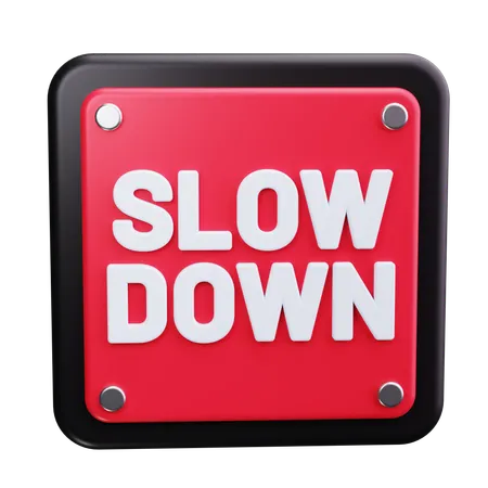 Slow down  3D Icon