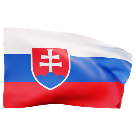 Flagge der Slowakei  3D Icon