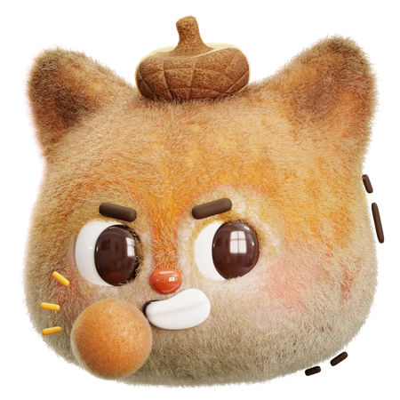 Sly Laughing Squirrel  3D Icon