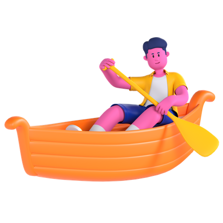 Small Boat  3D Illustration